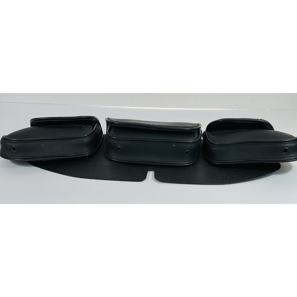 Windshield Saddle 3 Pouch Three Pocket Fairing Bag For Harley Touring 1996-2013 - Picture 3 of 12